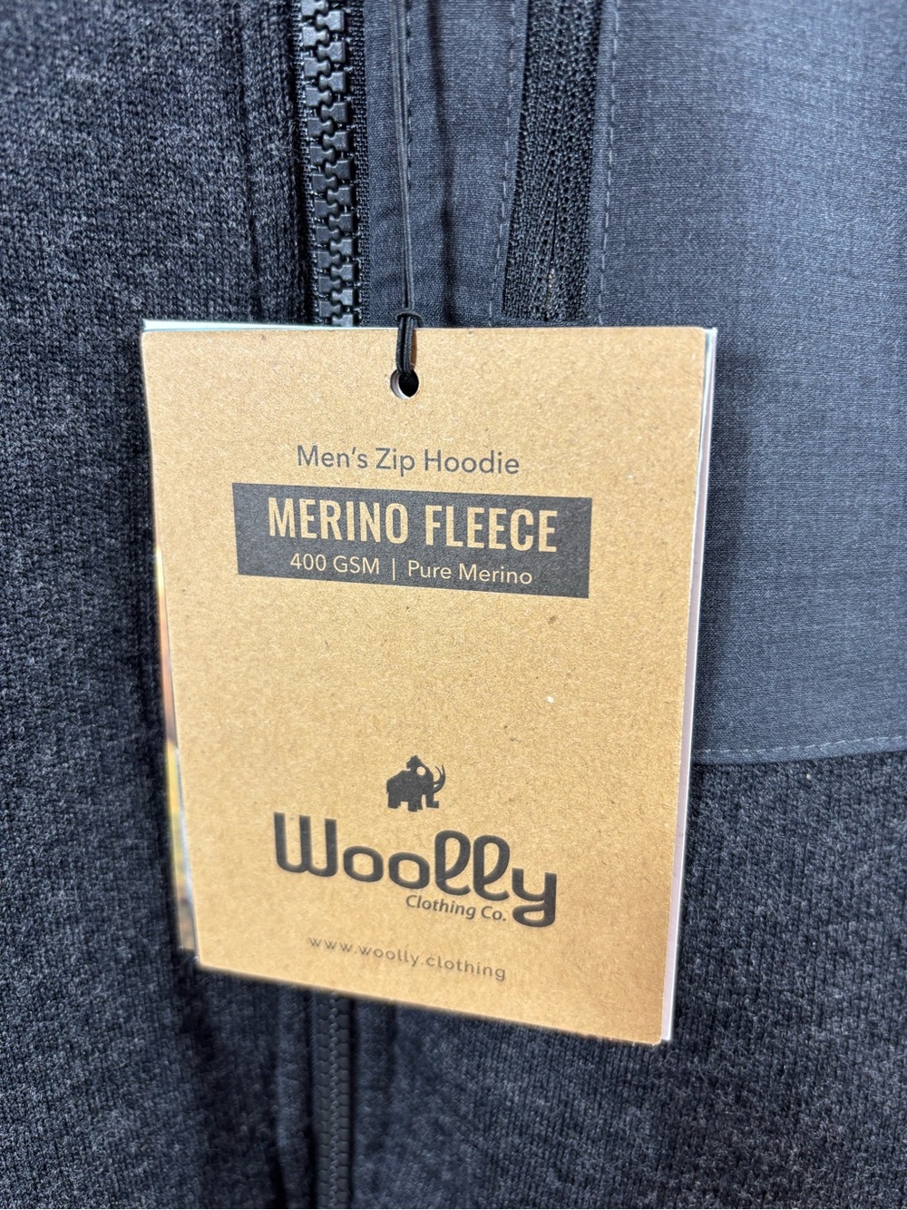 Woolly Merino Fleece Zip Hoodie Large NWT - Picture 4 of 6